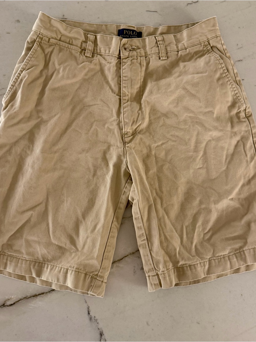 Polo Ralph Lauren Chino Shorts Mens 30 Cream Classic Fit Khaki